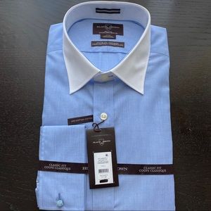 New BLACK BROWN 1826 Classic Fit Dress Shirt
